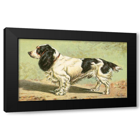 Mans Best Friend V Black Modern Wood Framed Art Print with Double Matting by Unknown