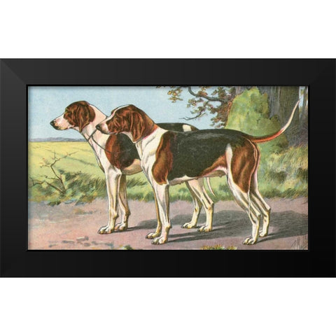 Mans Best Friend VII Black Modern Wood Framed Art Print by Unknown