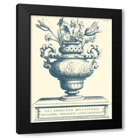 Tulipiere II Black Modern Wood Framed Art Print by Vision Studio