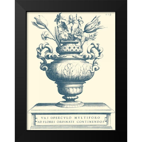 Tulipiere II Black Modern Wood Framed Art Print by Vision Studio