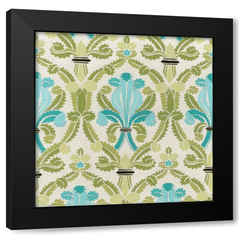 Cottage Patterns VII Black Modern Wood Framed Art Print with Double Matting by Vess, June Erica