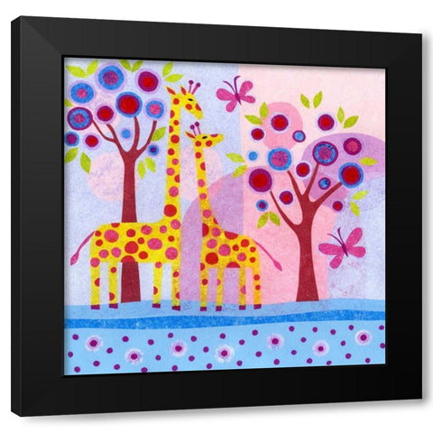 Tree tops Black Modern Wood Framed Art Print by Conway, Kim