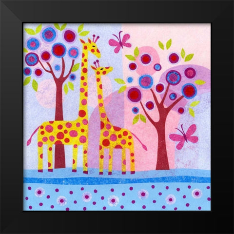 Tree tops Black Modern Wood Framed Art Print by Conway, Kim