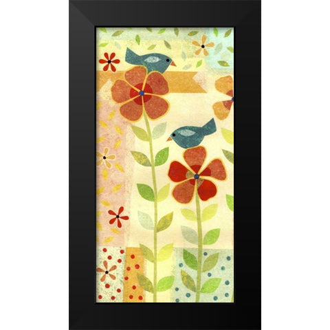 Little Birds I Black Modern Wood Framed Art Print by Conway, Kim