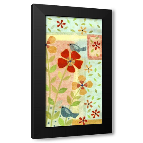 Little Birds II Black Modern Wood Framed Art Print by Conway, Kim