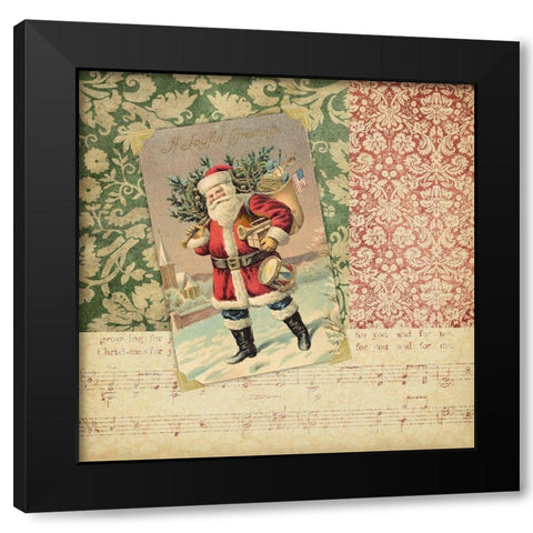 Victorian Christmas IV Black Modern Wood Framed Art Print by Vision Studio