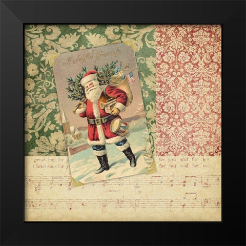 Victorian Christmas IV Black Modern Wood Framed Art Print by Vision Studio