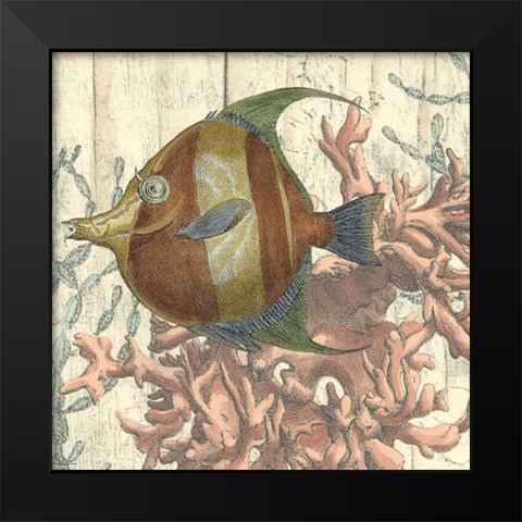 Coastal Montage II Black Modern Wood Framed Art Print by Vision Studio