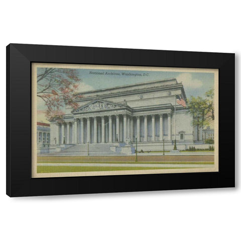 National Archives, Washington, D.C. Black Modern Wood Framed Art Print with Double Matting by Unknown