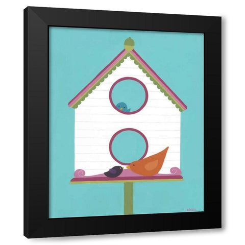 Home Tweet Home III Black Modern Wood Framed Art Print by Vess, June Erica