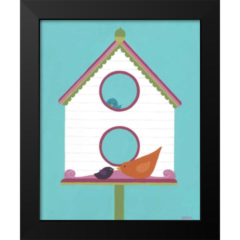 Home Tweet Home III Black Modern Wood Framed Art Print by Vess, June Erica