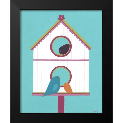 Home Tweet Home IV Black Modern Wood Framed Art Print by Vess, June Erica
