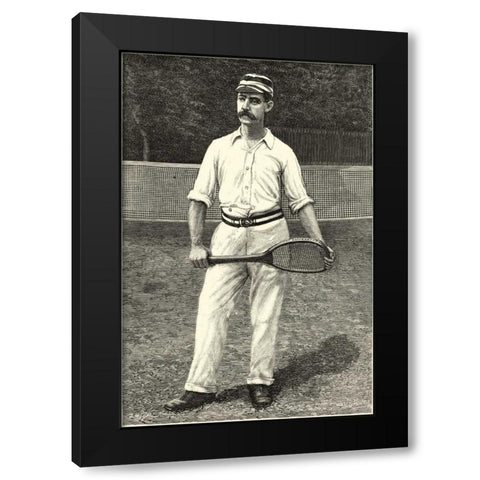 Harpers Weekly Tennis II Black Modern Wood Framed Art Print by Unknown
