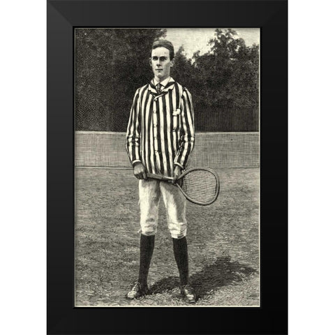 Harpers Weekly Tennis III Black Modern Wood Framed Art Print by Unknown