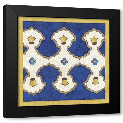 Royal Lapis IV Black Modern Wood Framed Art Print with Double Matting by Lam, Vanna