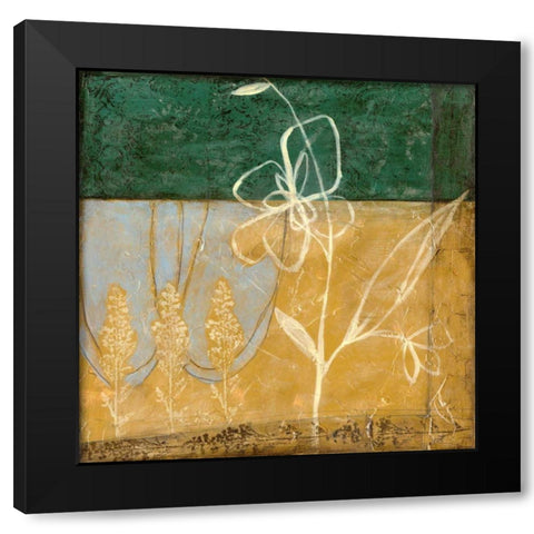 Small Pressed Wildflowers II Black Modern Wood Framed Art Print with Double Matting by Goldberger, Jennifer