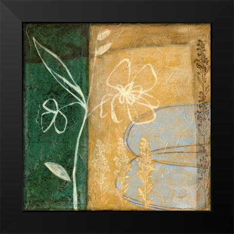 Small Pressed Wildflowers III Black Modern Wood Framed Art Print by Goldberger, Jennifer