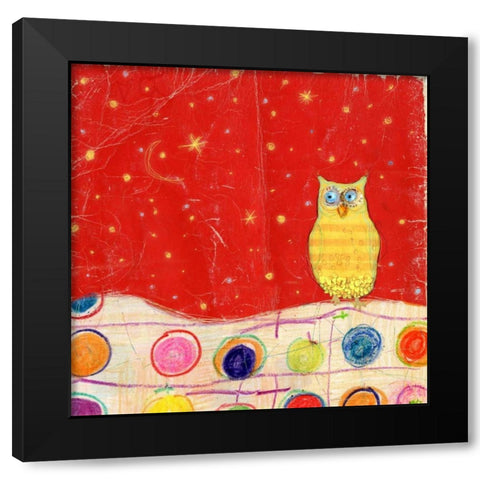 Feathers- Dots and Stripes I Black Modern Wood Framed Art Print with Double Matting by Blixt, Ingrid