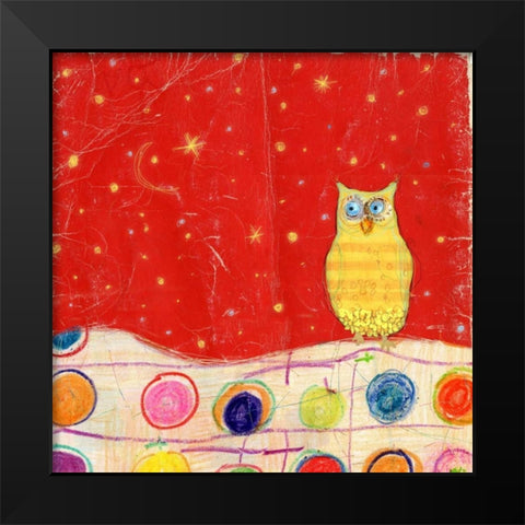 Feathers- Dots and Stripes I Black Modern Wood Framed Art Print by Blixt, Ingrid