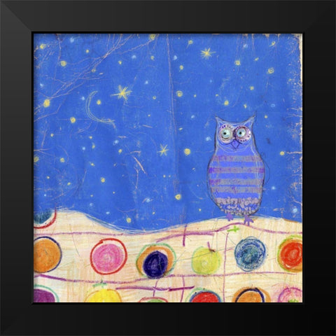 Feathers, Dots and Stripes II Black Modern Wood Framed Art Print by Blixt, Ingrid