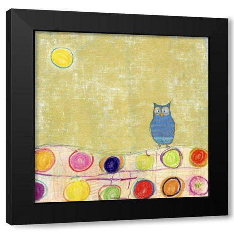 Feathers, Dots and Stripes III Black Modern Wood Framed Art Print by Blixt, Ingrid