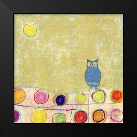 Feathers, Dots and Stripes III Black Modern Wood Framed Art Print by Blixt, Ingrid