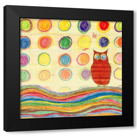 Feathers- Dots and Stripes IV Black Modern Wood Framed Art Print by Blixt, Ingrid