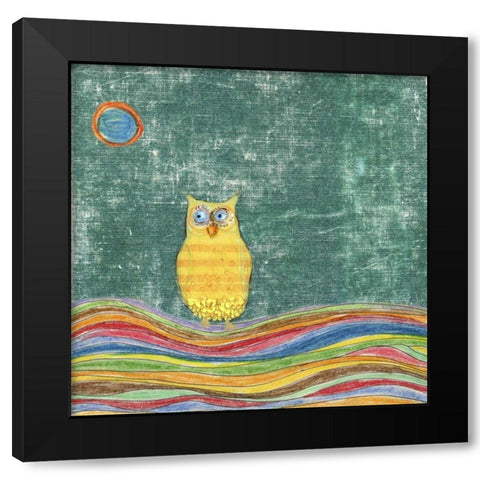 Feathers, Dots and Stripes V Black Modern Wood Framed Art Print by Blixt, Ingrid