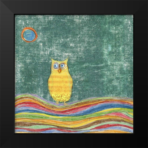 Feathers, Dots and Stripes V Black Modern Wood Framed Art Print by Blixt, Ingrid