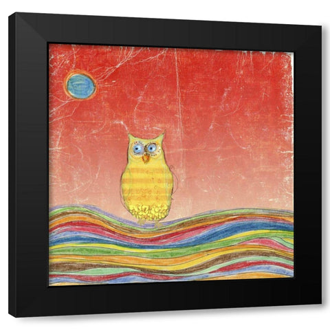 Feathers, Dots and Stripes VI Black Modern Wood Framed Art Print by Blixt, Ingrid