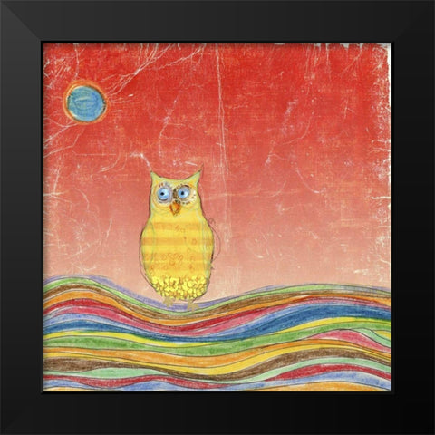 Feathers, Dots and Stripes VI Black Modern Wood Framed Art Print by Blixt, Ingrid