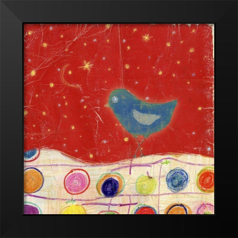 Feathers, Dots and Stripes VIII Black Modern Wood Framed Art Print by Blixt, Ingrid