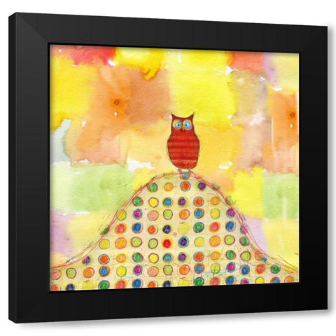 Feathers- Dots and Stripes XI Black Modern Wood Framed Art Print by Blixt, Ingrid