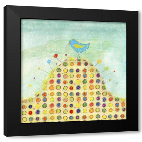 Feathers, Dots and Stripes XIII Black Modern Wood Framed Art Print by Blixt, Ingrid