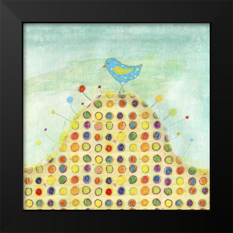 Feathers, Dots and Stripes XIII Black Modern Wood Framed Art Print by Blixt, Ingrid