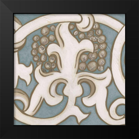 Ornamental Leaf III Black Modern Wood Framed Art Print by Vision Studio