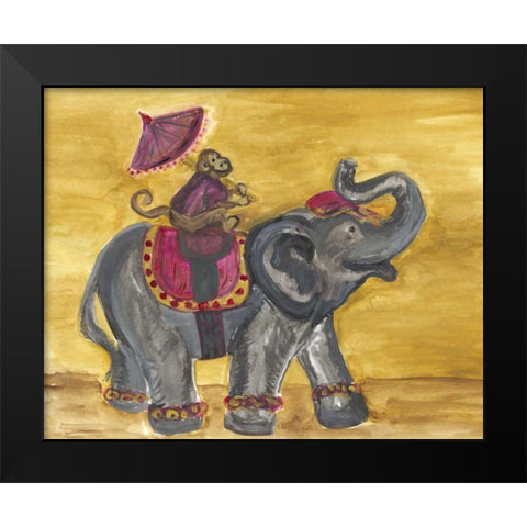 Delhi Parade I Black Modern Wood Framed Art Print by Choate, Lisa