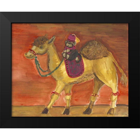 Delhi Parade II Black Modern Wood Framed Art Print by Choate, Lisa