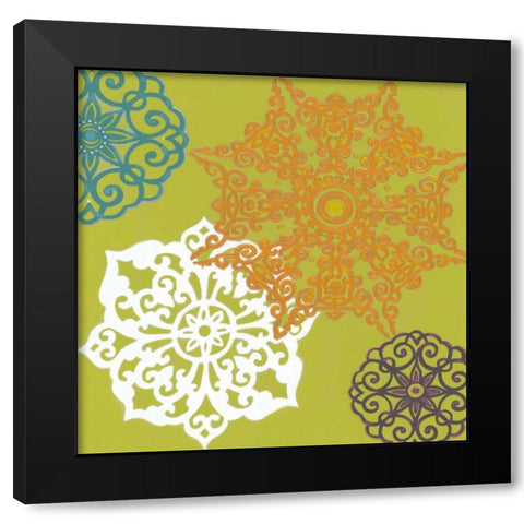 Vibrant Winter Lace II Black Modern Wood Framed Art Print with Double Matting by Vess, June Erica