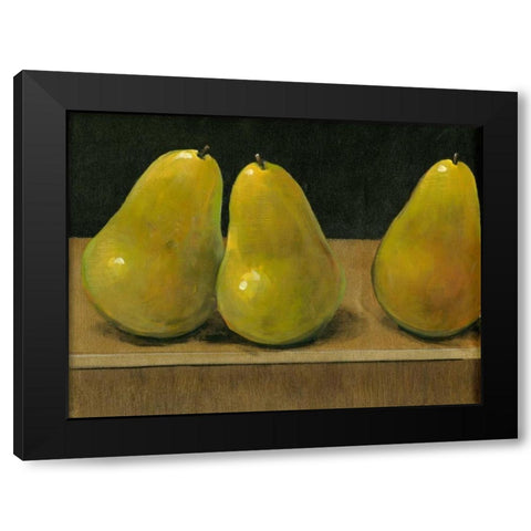 Pear Study Black Modern Wood Framed Art Print with Double Matting by OToole, Tim