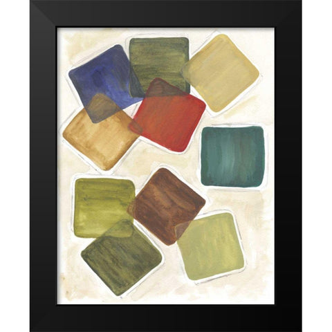 Color Bloc II Black Modern Wood Framed Art Print by Choate, Lisa