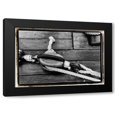 Ship Shape V Black Modern Wood Framed Art Print by DeNardo, Laura