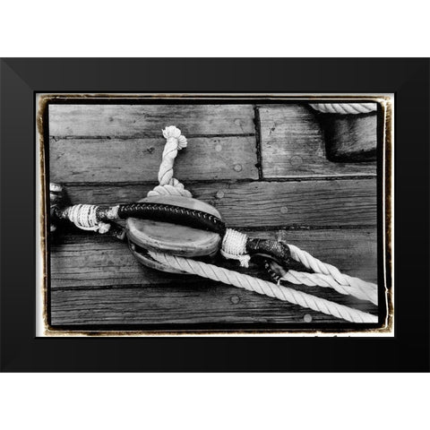 Ship Shape V Black Modern Wood Framed Art Print by DeNardo, Laura