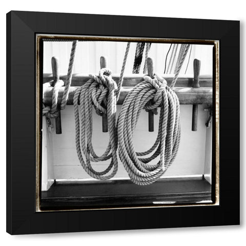 Secure I Black Modern Wood Framed Art Print by DeNardo, Laura