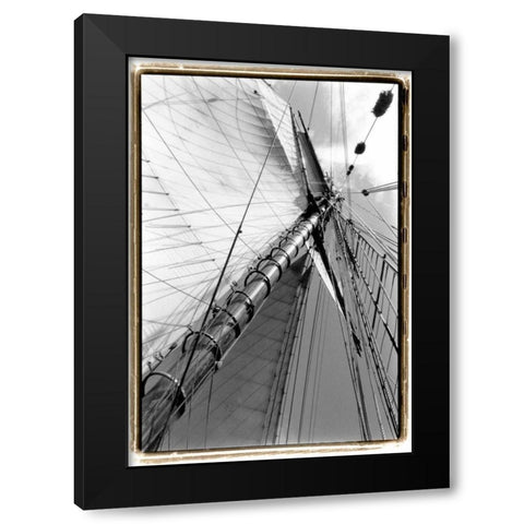 Set Sail II Black Modern Wood Framed Art Print by DeNardo, Laura