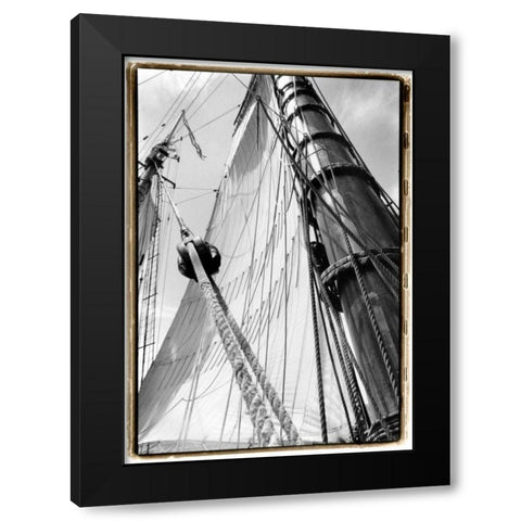 Set Sail III Black Modern Wood Framed Art Print with Double Matting by DeNardo, Laura