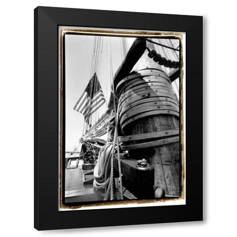 Set Sail V Black Modern Wood Framed Art Print by DeNardo, Laura
