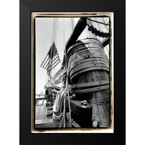 Set Sail V Black Modern Wood Framed Art Print by DeNardo, Laura