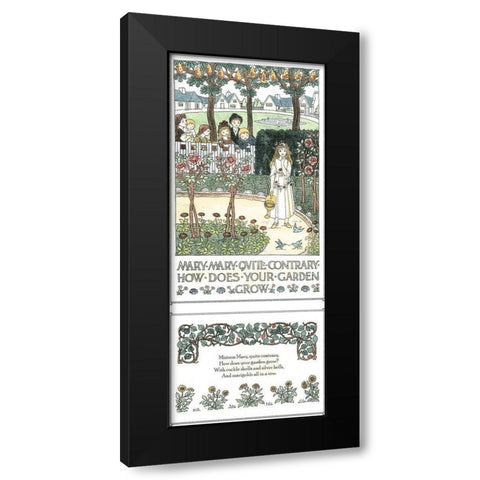 Mary, Mary Quite Contrary Black Modern Wood Framed Art Print with Double Matting by Bedford, Francis D.
