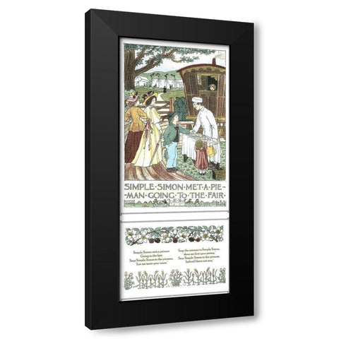Simple Simon Black Modern Wood Framed Art Print with Double Matting by Bedford, Francis D.